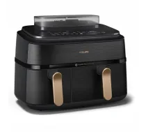 PHILIPS karstā gaisa katls ar diviem groziem un tvaika funkciju, 2750W, 9L (NA552/00)