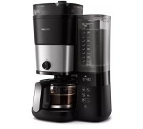 PHILIPS All-in-1 Brew Kafijas aparДЃts ar pilienu filtru un dzirnaviЕ†ДЃm, melns un sudraba (HD7900/50)