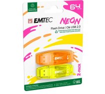 Emtec USB2.0 C410 64GB Neon 2 pcs