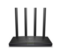 TP-Link Archer C6U bezvadu maršrutētājs Wi-Fi 5 AC1167 Dual-Band USB 2.0 MU-MIMO 1× WAN 4× Gigabit LAN 4× antenas Melns (ARCHERC6U)