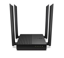 TP-Link Archer A64 bezvadu maršrutētājs Wi-Fi 5 Dual-Band līdz 1200 Mbps 4× Gigabit LAN 1× Gigabit WAN 4× antenas Melns (ARCHERA64)