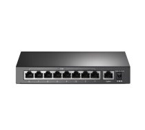 TP-LINK TL-SF1009P galda komutators, 9x10/100Mbps, 8xPoE+ 30W, 65W, 250m, 1.8Gbps, nepārvaldāms (TL-SF1009P)