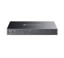 TP-Link Omada ES210GMP pārvaldāms komutators, 8xPoE+ 123W, 9xGbE, 1xSFP, 250m PoE, VLAN, QoS, fanless (ES210GMP)
