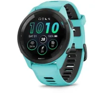 Garmin Forerunner 265 010-02810-12, 46.1mm, 1.29cm, 15d, 8GB, 5ATM, GPS, Bluetooth, AMOLED, 416x416, 135-205mm, melns, zils (010-02810-12)