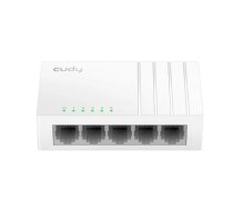 Cudy GS105U tīkla slēdzis, 5×RJ45 10/100/1000Mbps, 10Gbps, USB-C 5V/1A, IGMP v1/v2/v3, QoS, cikla novēršana, balts (GS105U)