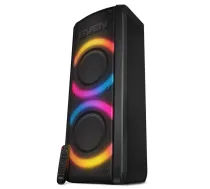 Pārnēsājamais Bluetooth skaļrunis ar 100 W RMS jaudu TWS savienojumu FM radio USB microSD atbalstu un RGB apgaismojumu PS-710 Melns SV-021696 SVEN (SV-021696)