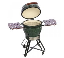 TunaBone Kamado Pro M kokogļu keramikas grils gaļas un dārzeņu gatavošanai 22" 56cm TBG22GREEN-02 zaļš (TBG22GREEN-02)