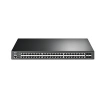 TP-Link TL-SG3452XP JetStream 48-porta Gigabit L2+ pārvaldāms PoE+ slēdzis 48×10/100/1000 Mbps PoE+ porti 4×10 Gbps SFP+ sloti 500 W PoE budžets Rackmount Melns (TL-SG3452XP)