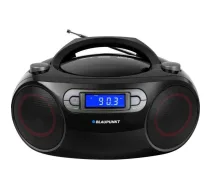 Blaupunkt Boombox, BLAUPUNKT BB18BK, 4W, 2x2W, PLL FM, 40 stacijas, CD, MP3, USB, AUX, LCD, modinātājs (BLAUPUNKT BB18BK)