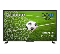 Manta televizors 43LUA120D, 43 collas, 3840x2160 px, DVB-T2/HEVC H.265, 2x8W, WiFi, HDR, VESA 200x200 (43LUA120D)