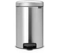 Brabantia NewIcon 113604 atkritumu tvertne ar pedāli, 12 l, 25,1 cm, klusa vāka aizvēršanās, izņemams grozs (113604)