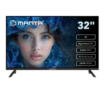 Manta televizors MATV001LHN32, 32 collas, 1366 x 768, 3000:1, 30000:1, 2x8 W, 2xUSB 2.0, 2xHDMI, 1xCI+, viesnīcas režīms (MATV001LHN32)
