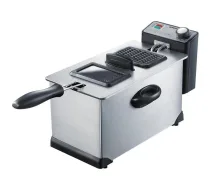 Severin FR 2431 taukvāres katls, 2000 W, 3 l, 0,4 kg, līdz 190 °C, nerūsējošais tērauds, emaljēts konteiners, skata logs, filtrs (2431)