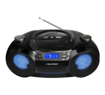Blaupunkt Boombox BB31LED, 1 x USB 2.0, AUX, 12 W, FM, Bluetooth, MP3, LCD displejs, krāsains LED apgaismojums (BB31LED)