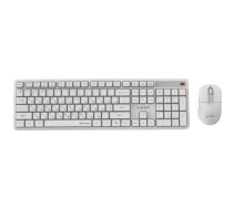 Gembird Tastatūra un pele KBS-WMS-01-W-CYRL, 2.4GHz, 105 taustiņi, 6 pogas, kluss, balta, QWERTY, multimediju taustiņi (KBS-WMS-01-W-CYRL)