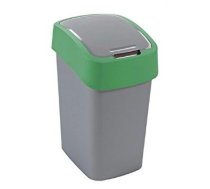 Atkritumu spainis 29,4x37,6x65,3cm 50L Flip Bin sudraba/zaДјЕЎ, 0802172P80, CURVER (0802172P80)