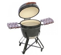 Grils Kamado keramikas ogļu 23″ ar piederumiem Kamado Classic 23″ Ø 59.5 cm keramikas korpuss divu zonu gatavošana TBG23GRAY-01 Tumši pelēks TunaBone (TBG23GRAY-01)