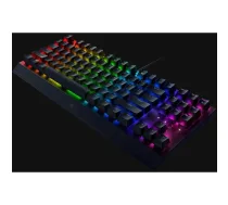 Razer klaviatūra BlackWidow V3 Tenkeyless RZ03-03490100-R3M1, vadu, USB, mehāniskā, Razer Green, RGB Chroma, ASV, melna (RZ03-03490100-R3M1)