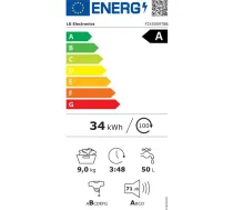 LG Veļas mašīna F2X50S9TBB, 9 kg, 1200 RPM, A klase, priekšējā ielāde, Wi-Fi, matēts melns, LED displejs, tvaika funkcija (F2X50S9TBB)