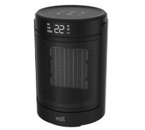 Keramikas ventilatora sildītājs ar 1500 W jaudu telpām līdz 22 m² pārnēsājams melns FH1500BLACK Mill (FH1500BLACK)