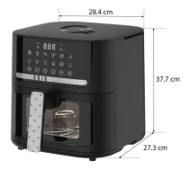 QUIN karstā gaisa katls YJ-6505ADV, 6.5l, 1600W, 12 programmas, skārienvadība, neslīdošas kājiņas (YJ-6505ADV)