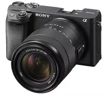 Sony bezspoguļa kamera ILCE-6400AKB.CEC, 24.2 MP, 6000 x 4000, 3" LCD, 16-50 mm, ISO 100-102400, melns (ILCE6400AKB.CEC)