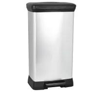 Pedāļspainis metalizēts Deco Bin 50L sudraba 0802162582 CURVER (0802162582)