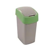 Atkritumu spainis Flip Bin 9L sudraba/zaДјЕЎ (0802170P80)