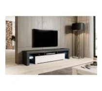 Cama MEBLE TORO 200x40x41 Grey/ White Gloss Mēbeles