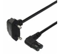 Deltaco Power cable CEE 7/ 16 - C7 angled 1.5m black aksesuārs