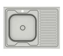Steiner ROBIN 111 SteelQ satin sink with siphon 1-bowl left-hand sink Virtuves izlietne