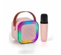 Riff K12 Portable BT Karaoke System with 1 Wireless mic Pink Bezvadu skaļrunis