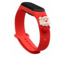 Fusion Accessories Xiaomi Mi Band 3/ 4 Red Xmas Santa 2 Siksniņa