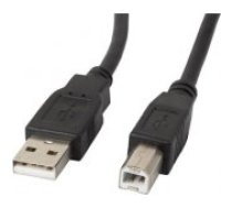 Lanberg Cable USB 2.0 AM-BM 0.5m Black aksesuārs