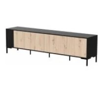 Cama MEBLE MERCI 200x40x54cm Black/ Oak Artisan Mēbeles