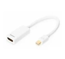 DIGITUS Adapter AV HDMI Mini Displayport FHD 60Hz 0.15m White aksesuārs
