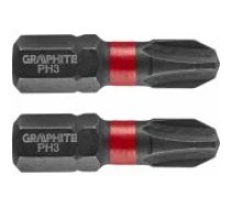 Graphite Graphite Screwdriver bit (Impact bits PH3 x 25 mm, 2 pcs.). Aksesuārs