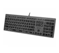 A4Tech 47125 FSTYLER FX60H Grey White Backlit klaviatūra