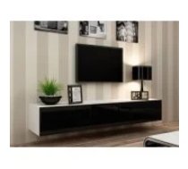 Cama MEBLE VIGO ®180® 30/ 180/ 40 White/ Black Gloss Mēbeles