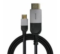 Qoltec Cable USB-C HDMI 4K 60Hz 2m Black aksesuārs