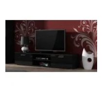 Cama MEBLE SOHO 180x43x37 Black/ Black Gloss Mēbeles
