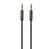 AmberIn Premium audio cable 3.5mm stereo M/ M 1.0m Black aksesuārs