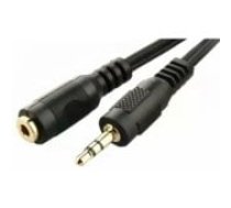 Gembird 3.5 mm Stereo Audio Extension Cable 5m Black CCA-421S-5M aksesuārs