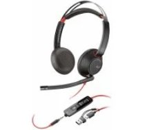 Poly Blackwire 5220 Stereo USB-C Headset +3.5mm Plug +USB-C/ A Adapter austiņas