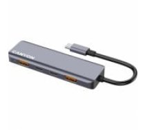 Canyon hub DS-18 5in1 USB-C Grey Aksesuārs