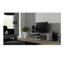 Cama MEBLE SOHO 140x43x37 White/ Grey Gloss Mēbeles