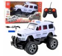 LEAN Toys RC Police Off-Road Vehicle White 1:12 Rotaļļieta