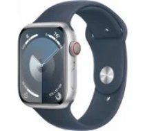 Apple Watch Series 9 Cellular 45mm Silver Stainless/ Storm Blue Band - S/ M viedpulkstenis