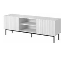 Cama MEBLE PAFOS Black Steel Frame 150x40x60cm White Matt Mēbeles