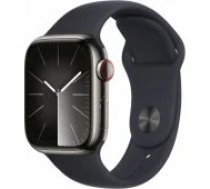 Apple Watch Series 9 Cellular 41mm Graphite Stainless/ Midnight Band S/ M viedpulkstenis
